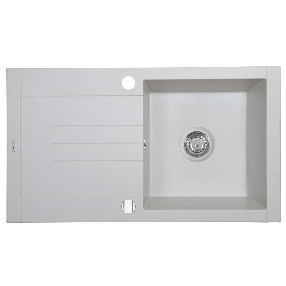 Мийка кухонна гранітна Perfelli TINETTO PGT 114-76 WHITE