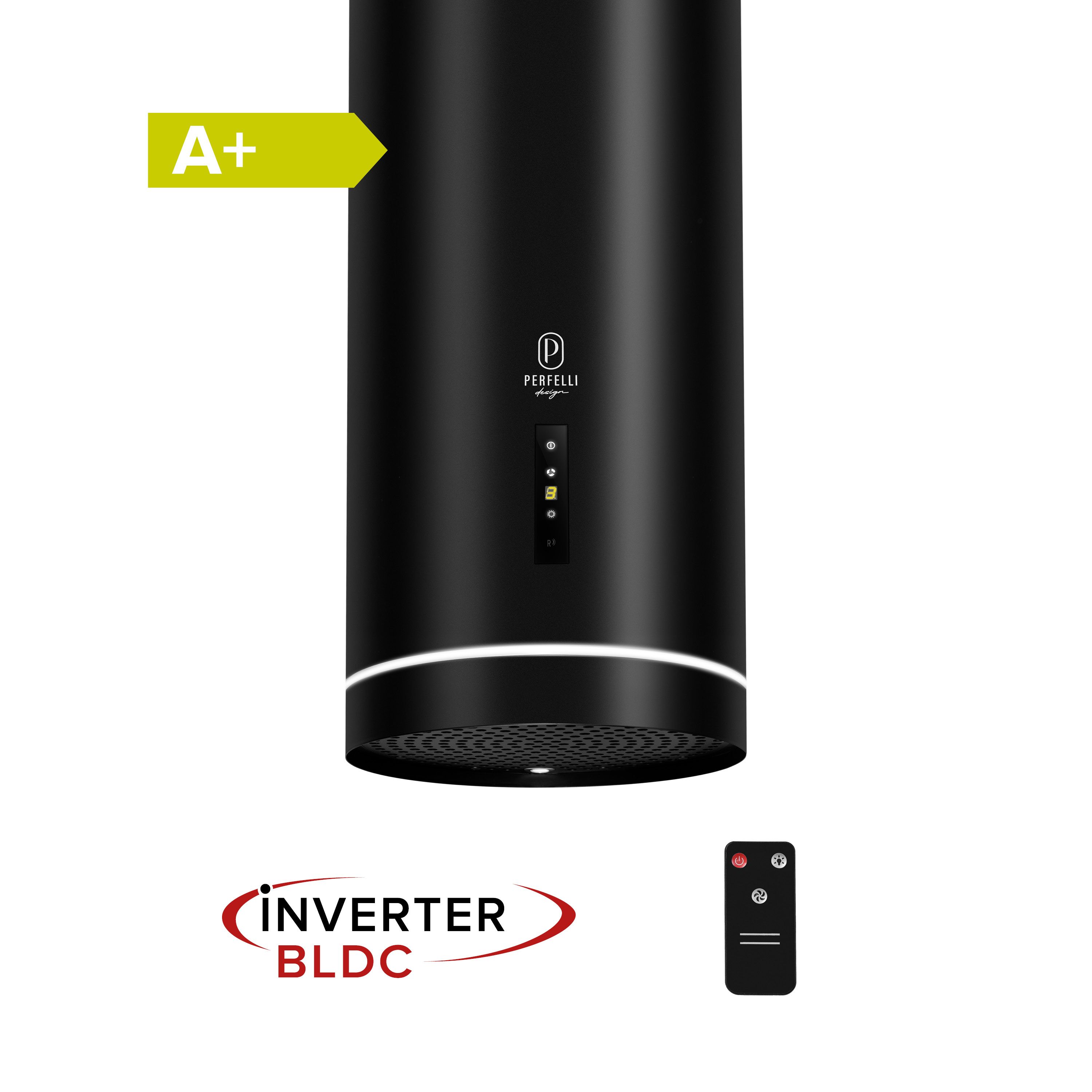 Витяжка пристінна PERFELLI DESIGN RICCO 35 NERO SILENZIO